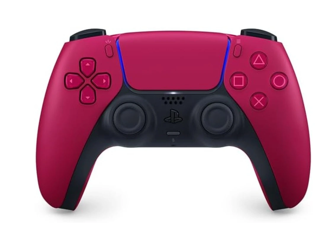  Sony, Manette PlayStation 5 officielle DualSense, Sans fil, Batterie rechargeable, Bluetooth, Compatible avec PS5 et PC, Couleur : Cosmic Red